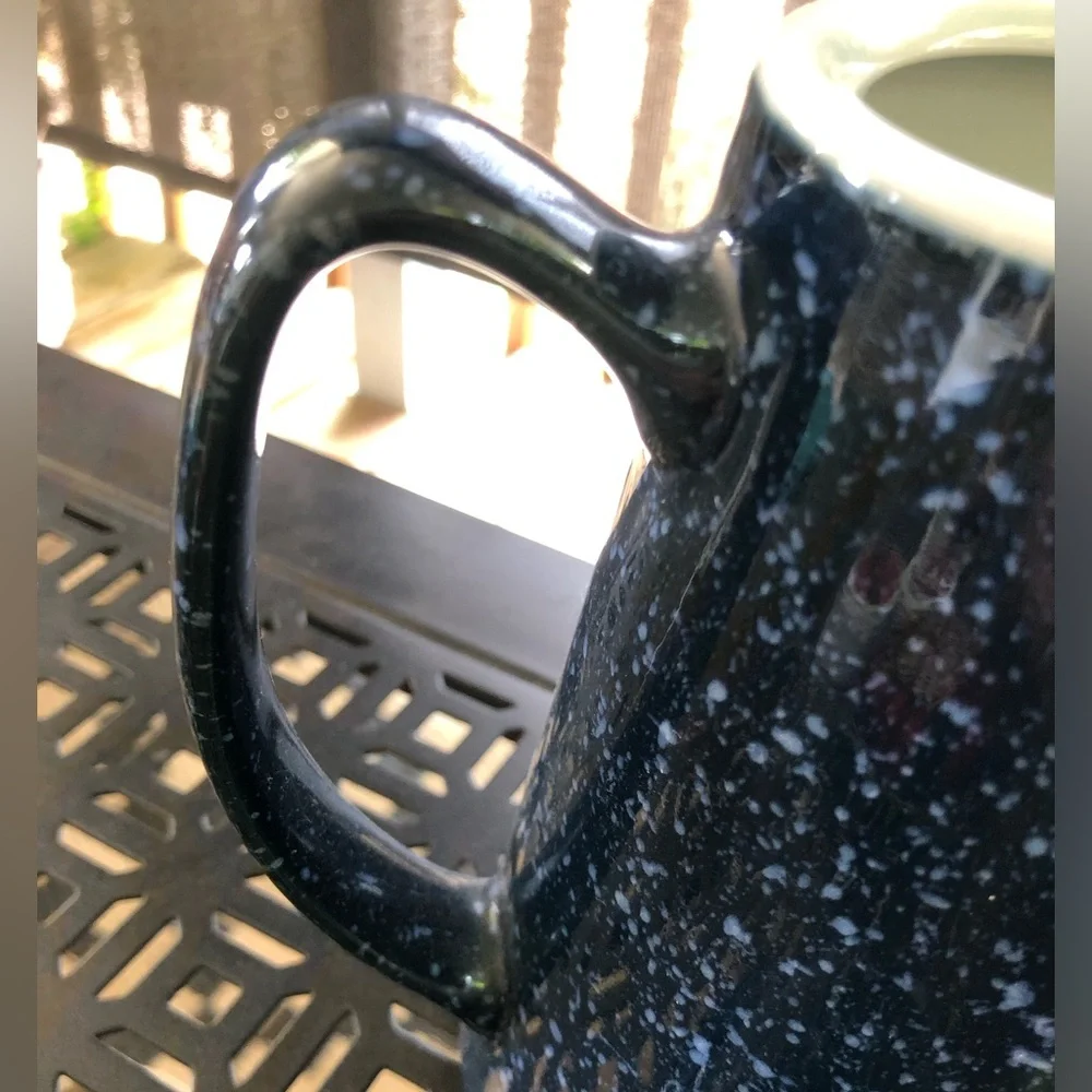 Otagiri VTG Speckled Goose Coffee/Tea Pot Blue and White Handcrafted in Japan - Picture 6 of 8